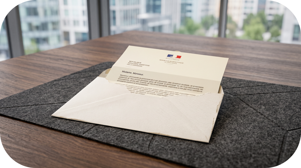 Convocation pénale reçue par courrier